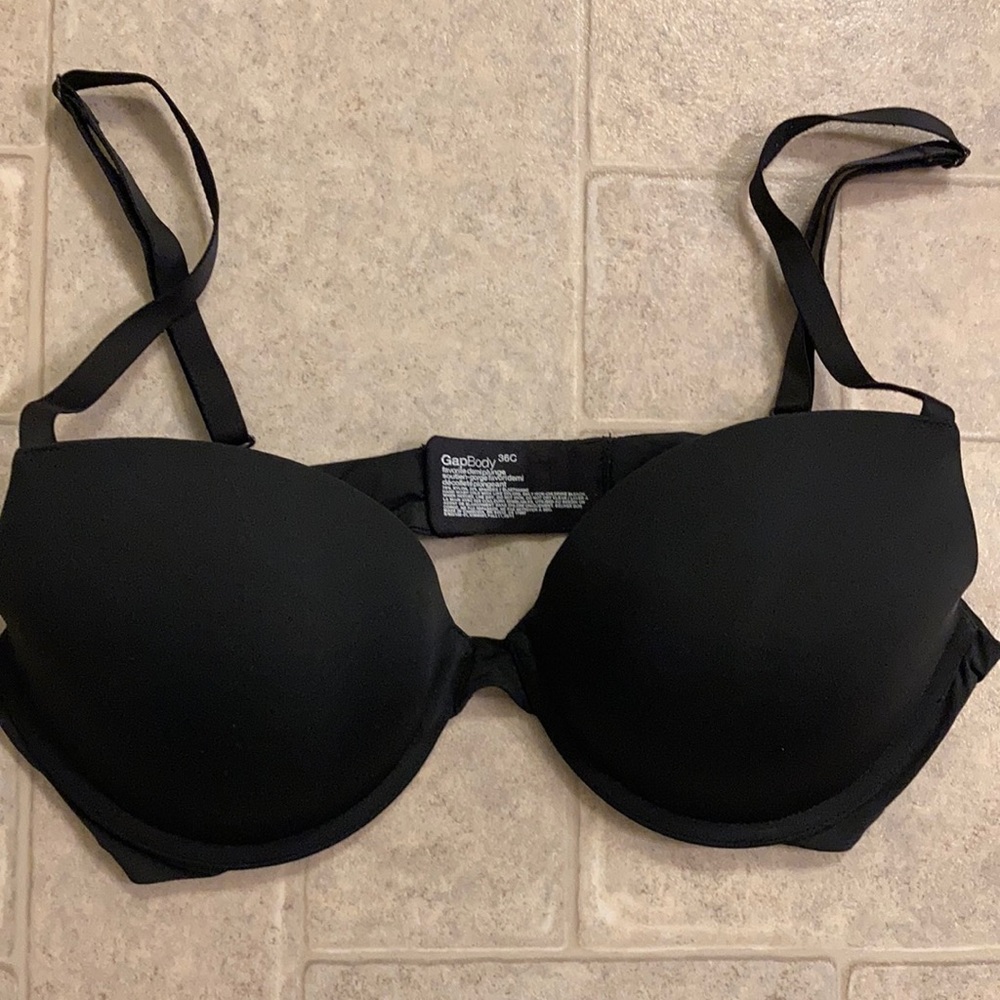 Gap Body Black Favorite Demi Plunge Bra Size 36C EUC